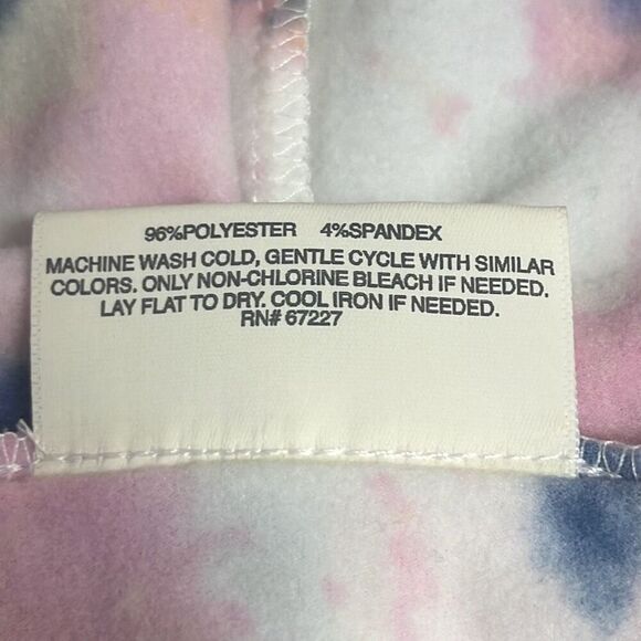 Bobbie Brooks Medium Blue Pink Tie Dye Hoodie Mini Dress NWOT Beach Cover Up - Picture 6 of 9